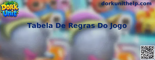 Tabela de regras do jogo